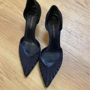 Black Giorgio Armani kitten heels